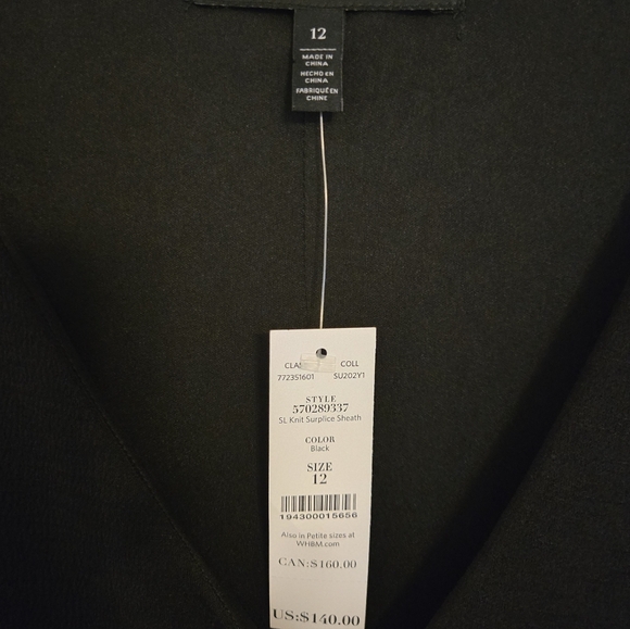 WHBM Black Midi Dress - Picture 3 of 4